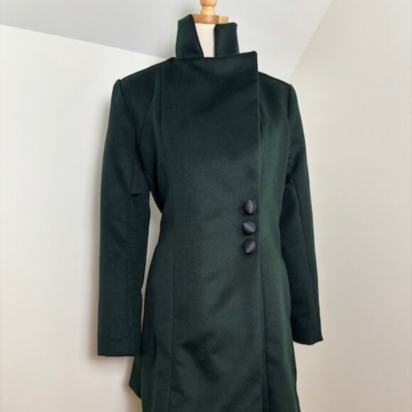 NWOT Teresa Crowninshield forest green wool skirt suit, size 6 - Picture 5 of 8